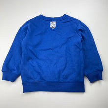 Load image into Gallery viewer, unisex NRL Suporter, Canterbury Bulldogs fleece lined sweater, EUC, size 4,  