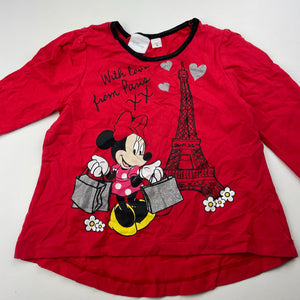 Girls Disney, Minnie Mouse stretchy long sleeve top, GUC, size 3,  