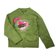 Load image into Gallery viewer, Girls Bindi Wear, knitted zip up sweater, *zipper toggle missing*, FUC, size 6,  