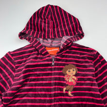 Load image into Gallery viewer, Girls Nickelodeon, Dora the Explorer velour zip hoodie sweater, GUC, size 5,  