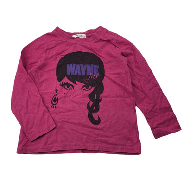 Girls Wayne Jnr, cotton long sleeve top, wash fade, FUC, size 3,  