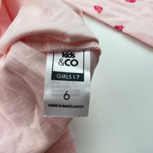 Load image into Gallery viewer, Girls Kids &amp; Co, pink cotton long sleeve top, NEW, size 6,  