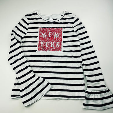 Girls Pavement, soft cotton long sleeve top, sequins, GUC, size 10,  
