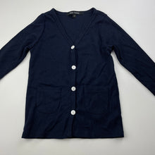 Load image into Gallery viewer, unisex Beau Hudson, navy ribbed lightweight cardigan, EUC, size 3,  