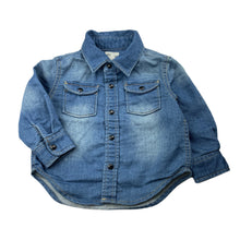 Load image into Gallery viewer, Boys Cotton On, knit denim shirt, poppers, EUC, size 1,  