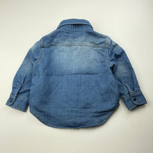 Load image into Gallery viewer, Boys Cotton On, knit denim shirt, poppers, EUC, size 1,  