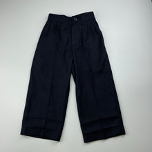 Load image into Gallery viewer, Boys navy, pin stripe suit jacket, waistcoat &amp; pants, elasticated, Inside leg: 32cm, EUC, size 3,  