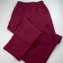 Load image into Gallery viewer, unisex LWR, maroon fleece lined school track pants, Inside leg: 66cm, EUC, size 12,  