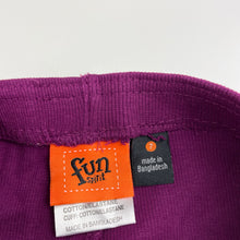Load image into Gallery viewer, Girls Fun Spirit, purple ribbed leggings, elasticated, Inside leg: 50cm, EUC, size 7,  