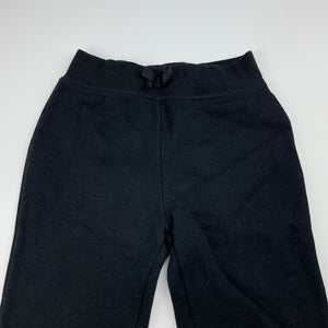 Girls H&T, black fleece lined track pants, elasticated, Inside leg: 35.5cm, GUC, size 3,  