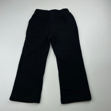 Load image into Gallery viewer, Girls H&amp;T, black fleece lined track pants, elasticated, Inside leg: 35.5cm, GUC, size 3,  