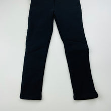 Load image into Gallery viewer, Girls black, fleece lined pants, elasticated, Inside leg: 39.5cm, EUC, size 5,  