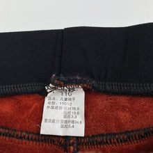 Load image into Gallery viewer, Girls black, fleece lined pants, elasticated, Inside leg: 39.5cm, EUC, size 5,  