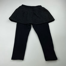 Load image into Gallery viewer, Girls WHALE&#39;C, all-in-one fleece lined leggings/skirt, Inside leg: 36cm, GUC, size 3-4,  