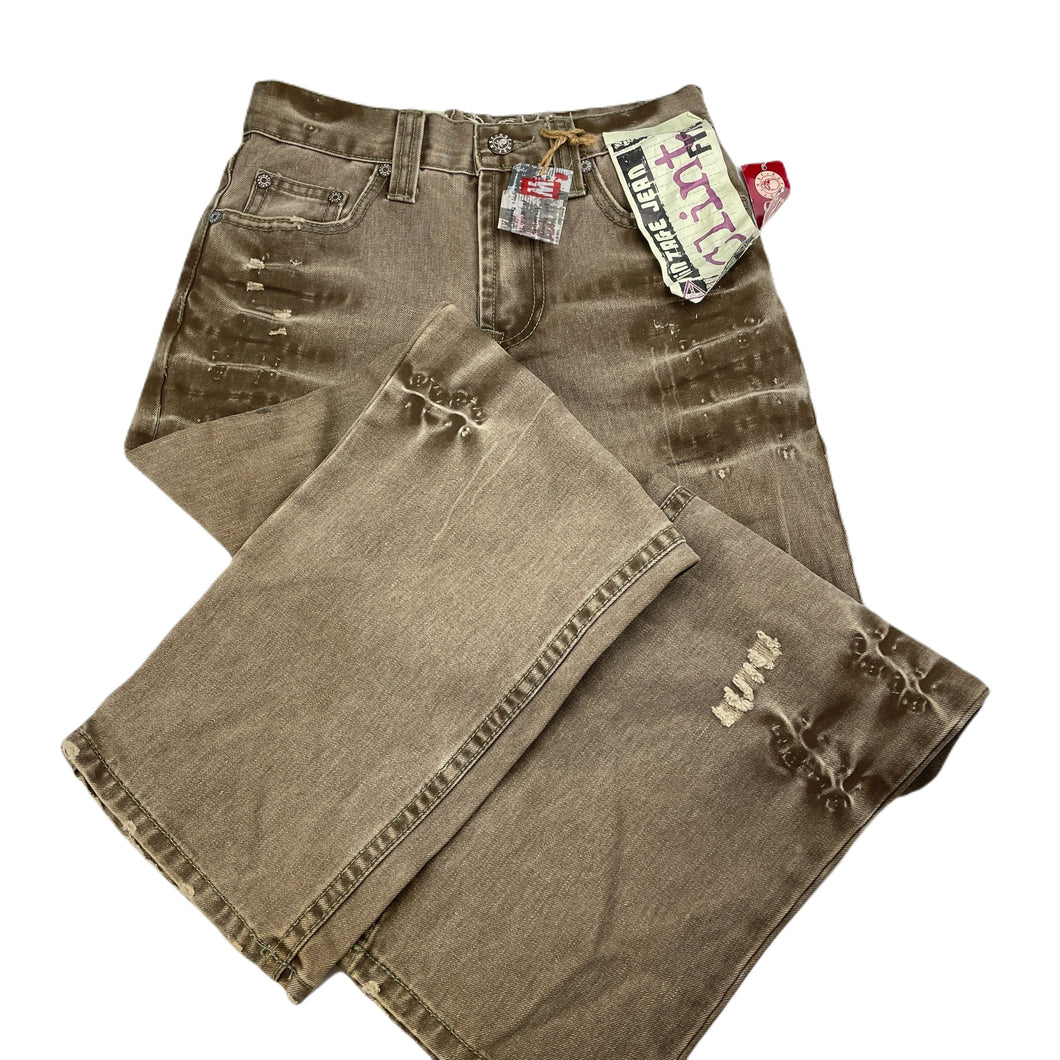 Boys SHOCK DENIM, distressed denim jeans, adjustable, Inside leg: 64cm, NEW, size 10,  