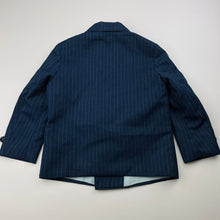 Load image into Gallery viewer, Boys big GUY, vintage blue pin stripe jacket/blazer, light marks on lining, GUC, size 3,  