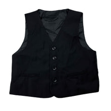 Load image into Gallery viewer, Boys Mini World, black suit/formal waistcoat / vest, EUC, size 6,  