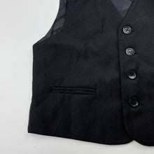 Load image into Gallery viewer, Boys Mini World, black suit/formal waistcoat / vest, EUC, size 6,  
