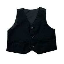 Load image into Gallery viewer, Boys Mini World, black suit/formal waistcoat / vest, EUC, size 1,  