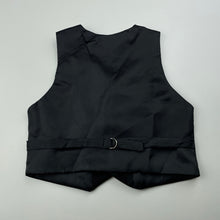 Load image into Gallery viewer, Boys Mini World, black suit/formal waistcoat / vest, EUC, size 1,  
