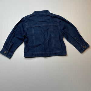 Girls blue, zip up denim jacket, EUC, size 3-4,  