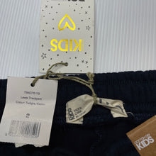 Load image into Gallery viewer, Boys Cotton On, navy fleece lined track pants, elasticated, Inside leg: 30.5cm, NEW, size 2,  