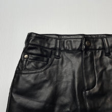 Load image into Gallery viewer, Girls Fun Spirit, black faux leather skirt, L: 26cm, W: 27cm across, EUC, size 4,  