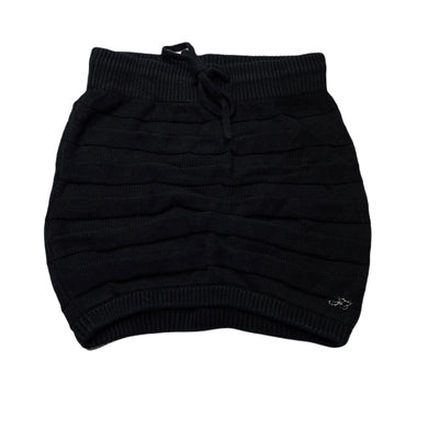 Girls Fresh Baked, black knitted cotton skirt, elasticated, L: 28.5cm, GUC, size 6,  