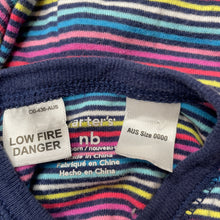 Load image into Gallery viewer, Girls Carters, striped cotton romper, GUC, size 0000,  