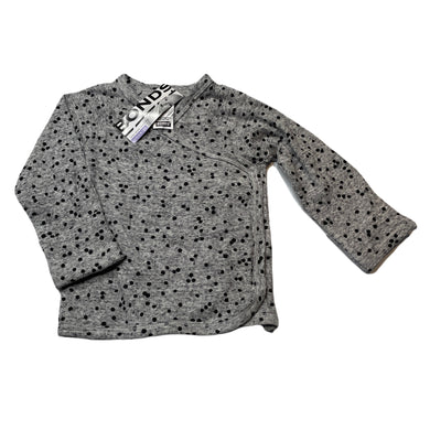 unisex Bonds, grey ribbed long sleeve top, NEW, size 0,  