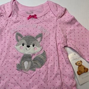 Girls Rene Rofe, pink cotton top, L: 40cm, NEW, size 2,  