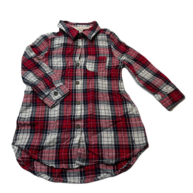 Girls Lee Cooper, lightweight cotton shirt dress, FUC, size 2, L: 43cm