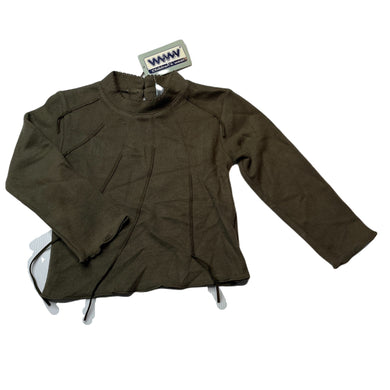 Girls WWW, khaki cotton long sleeve top, NEW, size 3,  