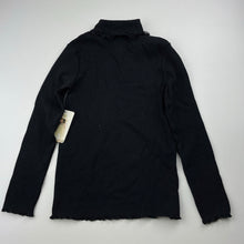 Load image into Gallery viewer, Girls Blue Sky, black ribbed roll neck top, NEW, size 7,  