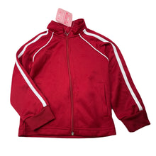 Load image into Gallery viewer, unisex JOY FIELD, red &amp; white zip up track top, NEW, size 3,  