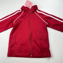 Load image into Gallery viewer, unisex JOY FIELD, red &amp; white zip up track top, NEW, size 3,  