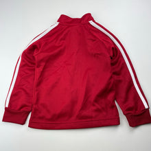 Load image into Gallery viewer, unisex JOY FIELD, red &amp; white zip up track top, NEW, size 3,  