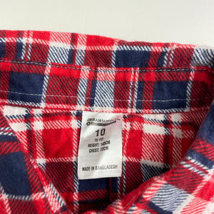 Boys Urban Supply, checked flannel cotton long sleeve shirt, EUC, size 10,  