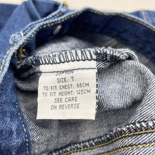 Load image into Gallery viewer, Girls CC Kids Jeans, blue denim jacket, light marks cuffs, FUC, size 7,  