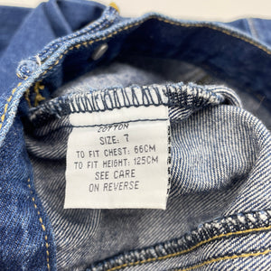 Girls CC Kids Jeans, blue denim jacket, light marks cuffs, FUC, size 7,  