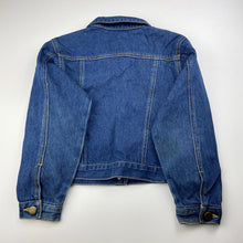 Load image into Gallery viewer, Girls CC Kids Jeans, blue denim jacket, light marks cuffs, FUC, size 7,  