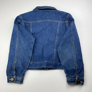 Girls CC Kids Jeans, blue denim jacket, light marks cuffs, FUC, size 7,  