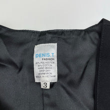 Load image into Gallery viewer, Boys DENIS.T, black suit / formal waistcoat / vest, EUC, size 3,  