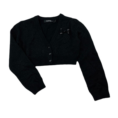 Girls George, black & silver bolero cardigan, pilling, FUC, size 5,  