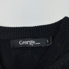 Load image into Gallery viewer, Girls George, black &amp; silver bolero cardigan, pilling, FUC, size 5,  