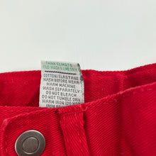 Load image into Gallery viewer, Boys Target, red stretch denim pants, adjustable, Inside leg: 36.5cm, EUC, size 3,  