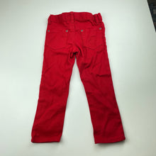 Load image into Gallery viewer, Boys Target, red stretch denim pants, adjustable, Inside leg: 36.5cm, EUC, size 3,  
