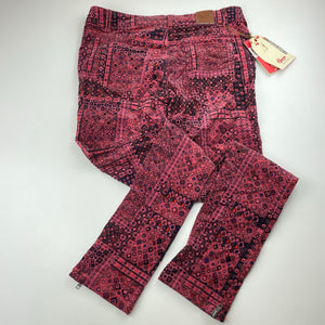 Girls Gum, stretch cotton corduroy pants, adjustable, Inside leg: 67.5cm, NEW, size 12,  