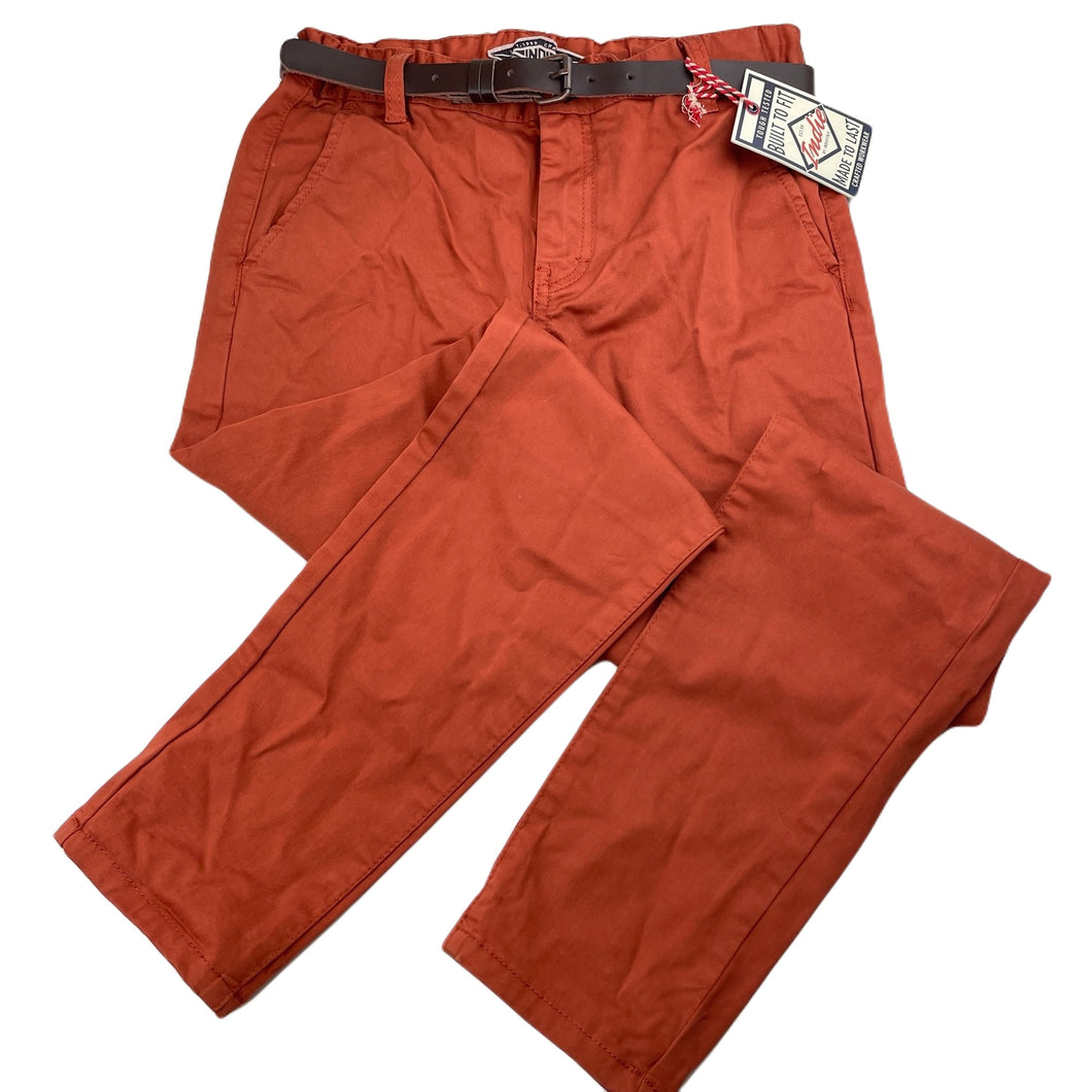 Boys Indie, copper stretch cotton chino pants, adjustable, Inside leg: 66.5cm, NEW, size 12,  