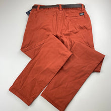 Load image into Gallery viewer, Boys Indie, copper stretch cotton chino pants, adjustable, Inside leg: 66.5cm, NEW, size 12,  